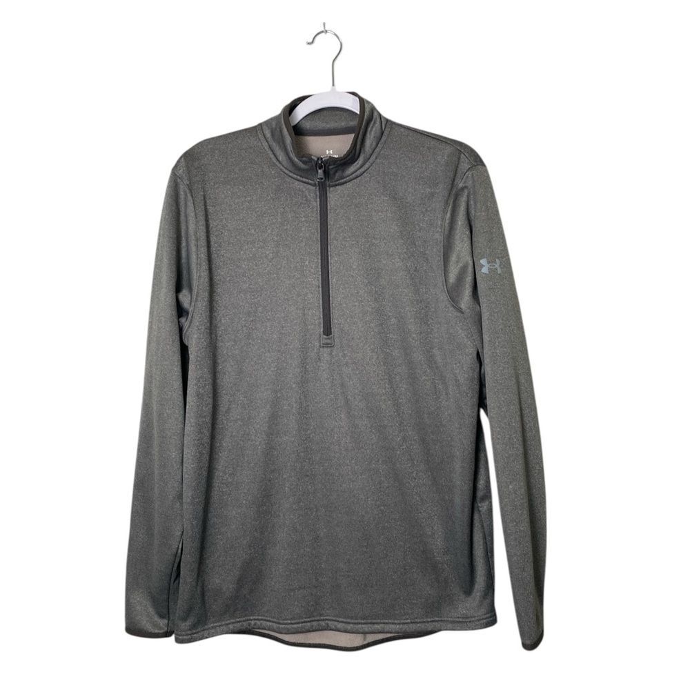 Under Armour ColdGear Quarter Zip Pullover Gray Size Medium Activewear Athlete